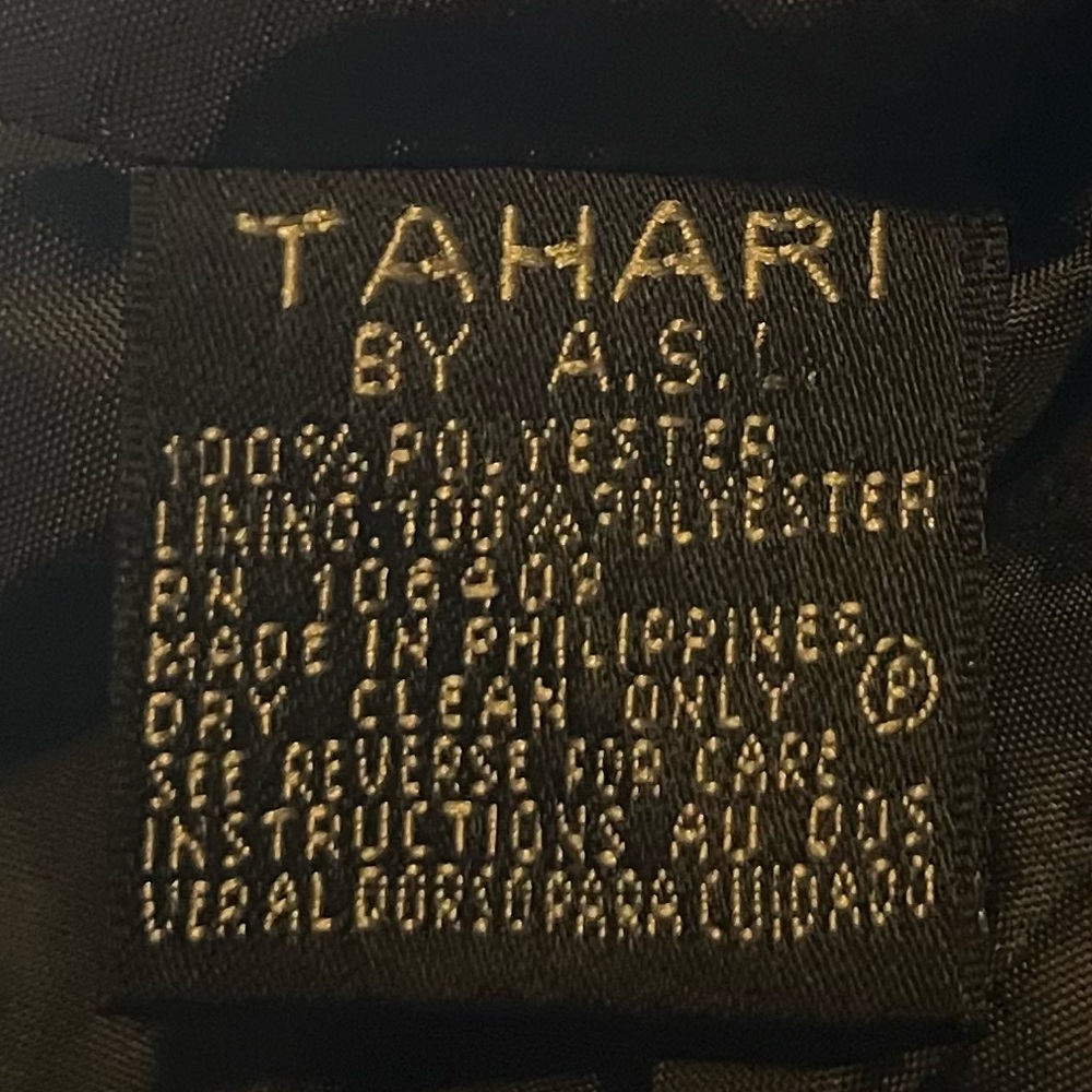 Tahari ASL Black Long Trench Coat - Picture 4 of 5